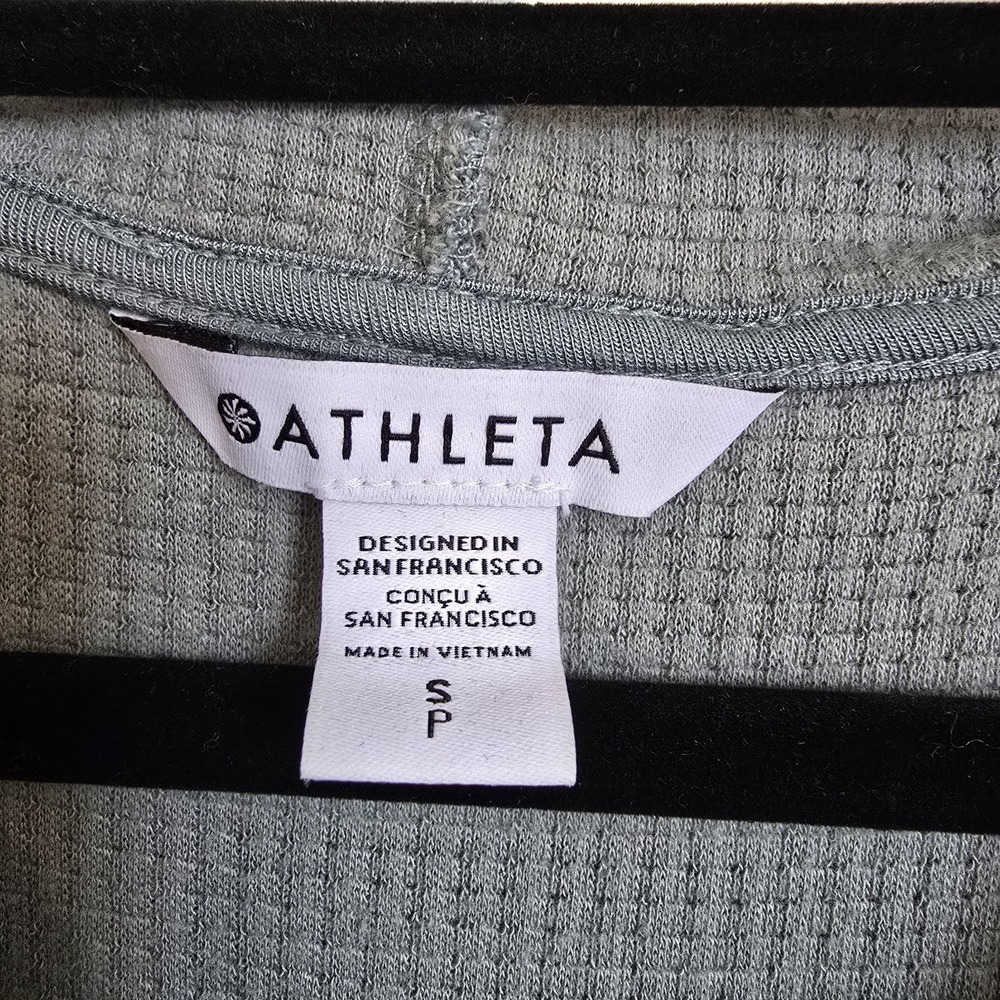 Athleta Green Snap Closure Hoodie w/ Pockets Small Petite - Picture 4 of 12